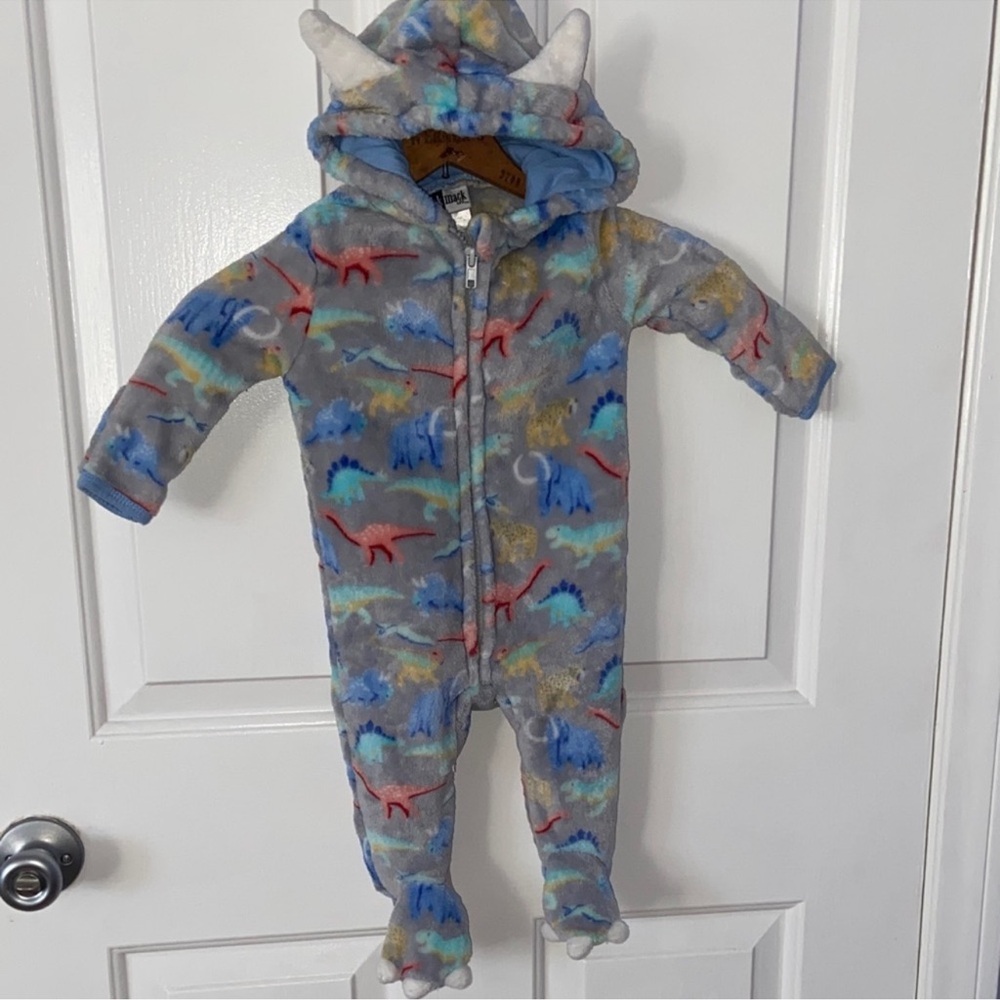 Mick Mack Dinosaur Print Kids One Piece 3-6 M